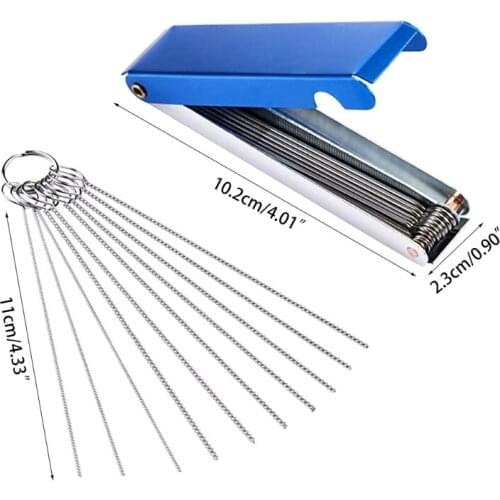 Carburetors Carbon Dirt Jet Remove Cleaner 13 Cleaning Wires Set + 10 Cleaning Needles + 5 Nylon Brushes Tool Kit