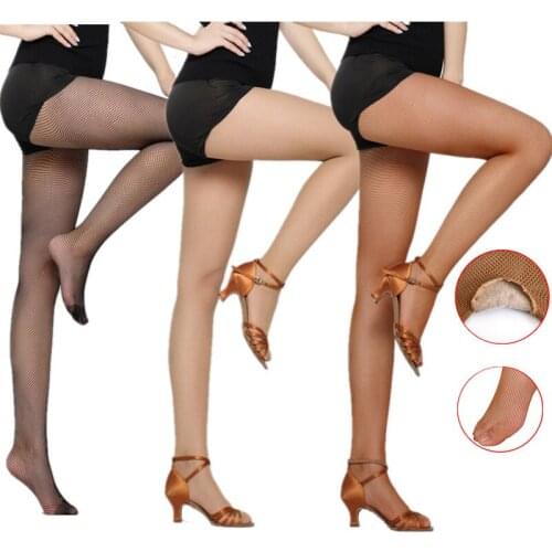 2Pair/lot Professional Latin Dance Stocking Fishnet Bodystocking Latin Dance Hard Yarn Caramel Nylon Tight Sexy Pantyhose