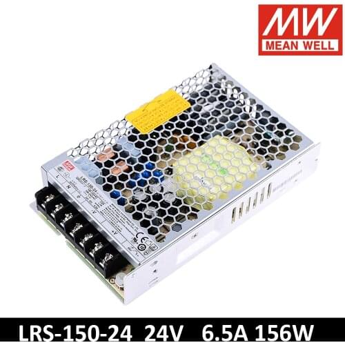MEAN WELL LRS-150-24 85-264V AC TO DC 24V 6.5A 156W Meanwell LRS-150 Single Output Switching Power Supply
