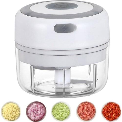 Mini Electric Garlic Grinder Portable Food Press Mincer Seasoning Masher Spice Chopper Automatically Stir Garlic Masher