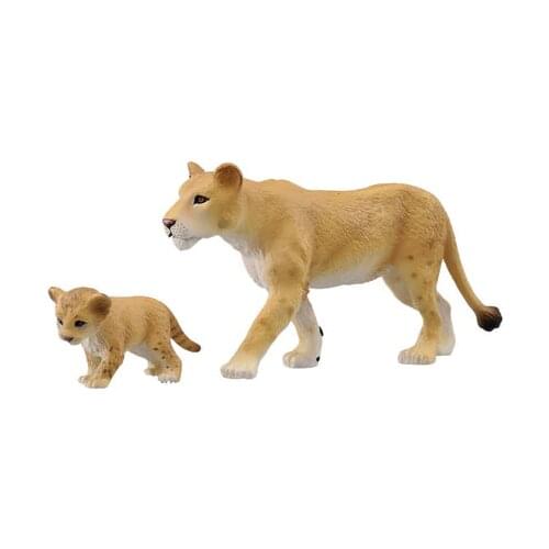 Simulation Model Of Wildlife Movable Toy Female Cubs Cute Animals Plastic Strong Toys Children Birthday Adorable Gifts 2021