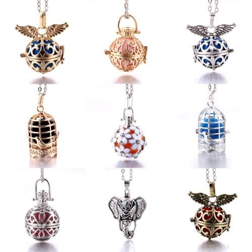 New Love Heart Spherical Necklace Perfume Diffuser Necklace Perfume Aromatherapy Necklace Jewelry Suitable to Ladies