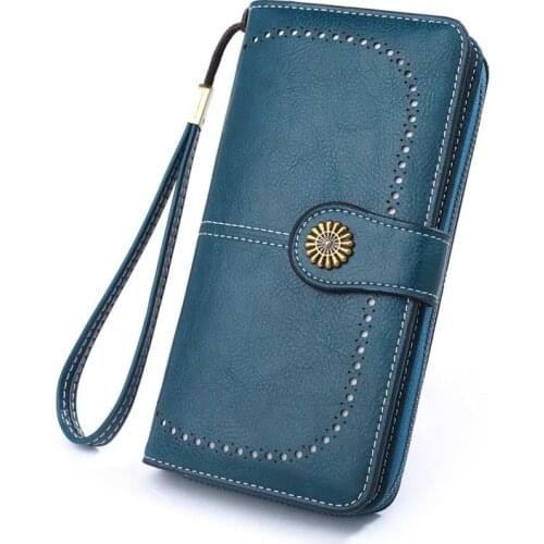 New Women Pu Leather Wallets Female Long Hasp Purses Woman Phone Pocket Cion Card Holder Ladies Large Capacity Clutch
