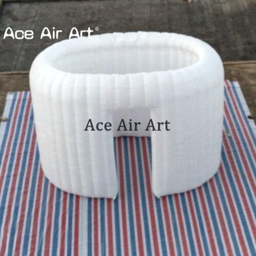 New Design 4 m L Colorful Led Lighted exhibition booth balloon, Hakka Style circular Inflatable House/Round Booth For Event