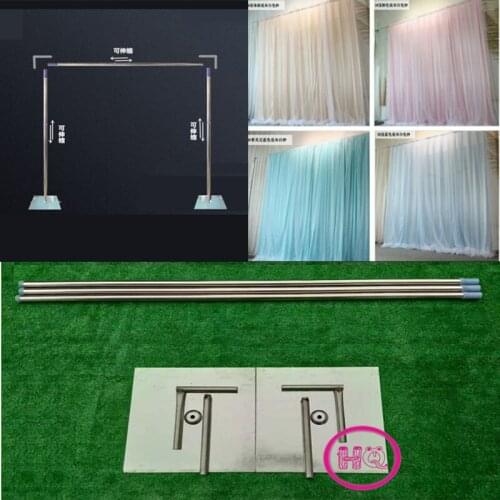 Excellent 9.8ft x 9.8ft Good Quality Backdrop Stainless Steel Pipe Stand Wedding Backdrop Frame with expandable Rods