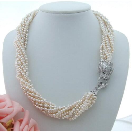 18'' 8Strands White Pearl Necklace