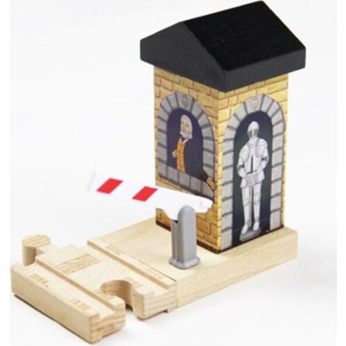 P141 Game Fun Scene Special Track Accessories, Platform Barrier, Compatible with Wooden Train Tracks, Childrens toys