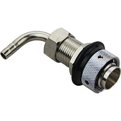 Beer Tap Faucet Shank with 8mm Barber Elbow, Chrome Plate Brass Shank G5/8 for Adjustable Tap Draft Beer Dispenser Home Brewing