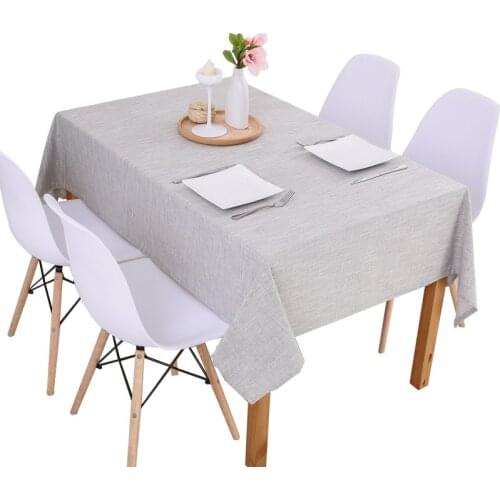 PVCTBZB Solid Color Thick Waterproof Rectangular Tablecloth Table Decoration Tablecloth Linen Table Cover Christmas Tablecloth