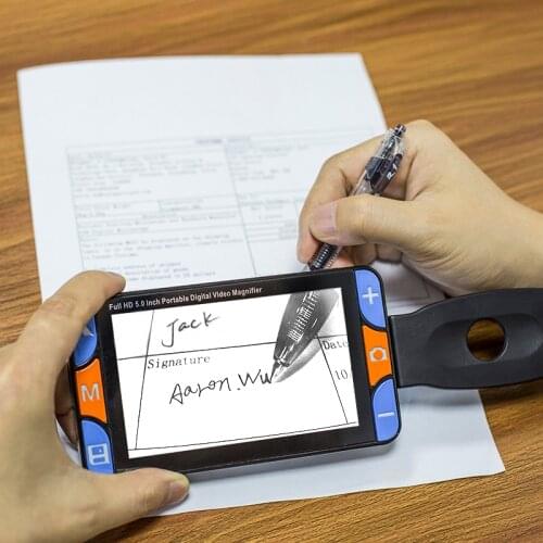 RS500S Plus 5 inch Touch Screen Handheld Digital Video Magnifier Low Vision Reading Magnifier
