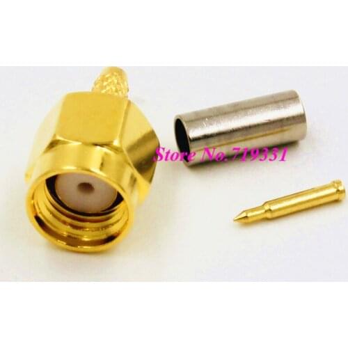 SMA male Crimp plug connector for RG316 RG174 LMR100 cable SMA male Crimp 200sets