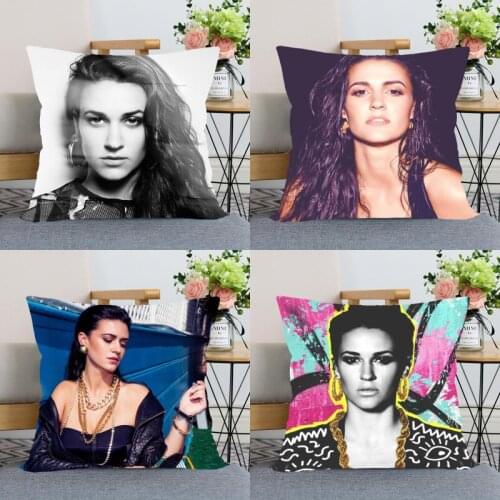 Kat Dahlia Pillow Case Modern Home Decorative Silk Fabric Pillowcase 35x35cm,40X40cm(one side) For Living Room Pillow Cover 0511
