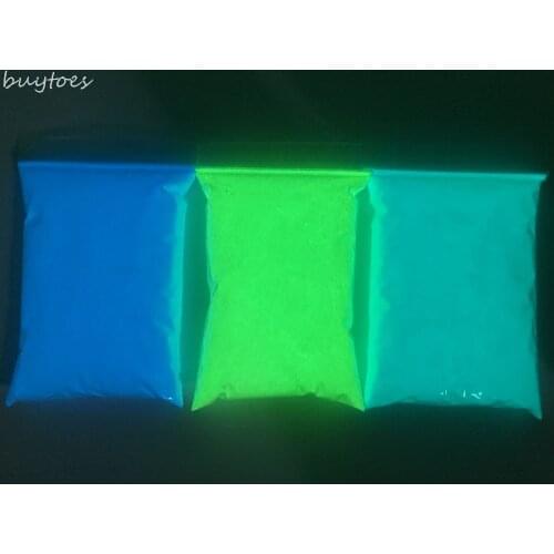 100g mix 3 colors Diy luminous powder super bright neon powder long-lasting luminescent powder peach gum luminous paint powder