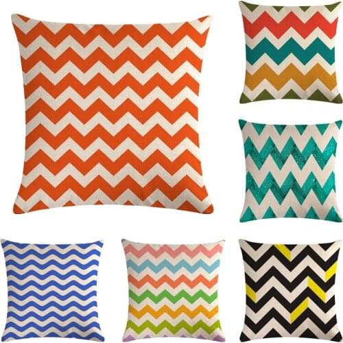 Wave Pattern Geometry Cushion Cover Home Car decorative throw pillows New Arrival Funda Cojines wave coussin custom Almofad