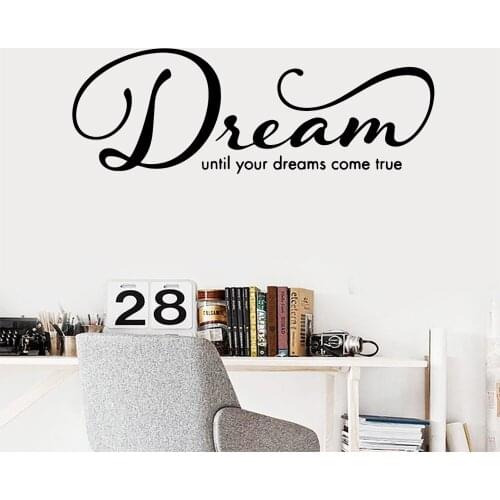 Fun Dream Text Wall Stickers Modern Interior Art Wall Decor Wallpaper for Company Office Decor Wall Stickers Mural Vinyl Decal