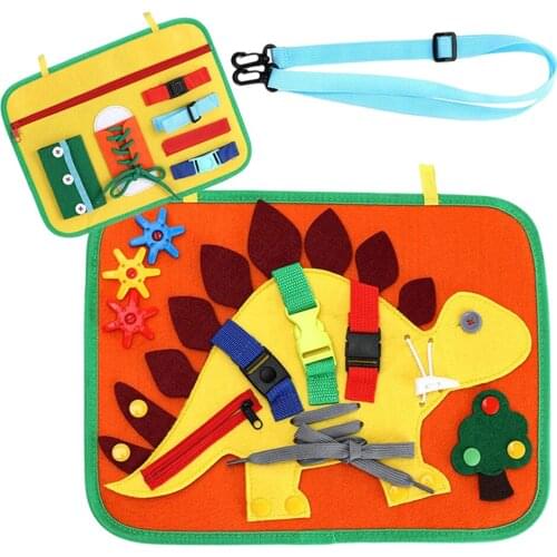 Busy Board Educational Zipper Button Motor Skills Training Sensory Toys Gift