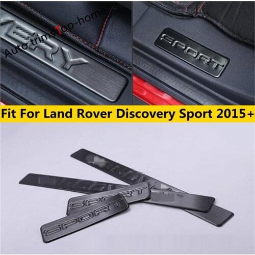 Door Sill Protector Pedal Scuff Panel Cover Trim Accessories For Land Rover Discovery Sport 2015 - 2021 Stainless Steel Interior