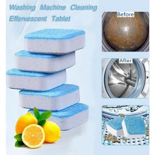 10pcs/set Solid Form Washing Machine Cleaning Effervescent Tablets Slot Cleaning Piece Washer Cleaner Deep Detergent