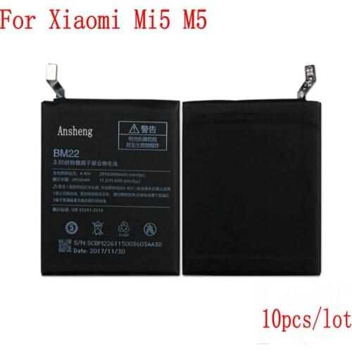 10pcs/lot 100% New High Quality 3000mAh BM22 Battery For Xiaomi Mi5 M5 Mobile Phone