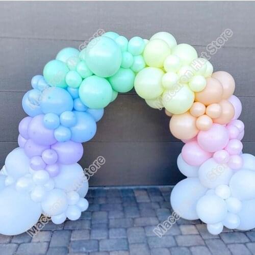 121pcs Macaron Blue Wedding Party Backdrop Baby Shower Kid1st Birthday Decoration Cream Peach Event Welcome Balloon Garland Kits