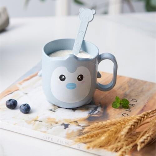 180ml Cartoon Creative Cute Penguin Non-slip Childrens Water Cup Infant Children Student Mouthwash Creative Gift Wholesale