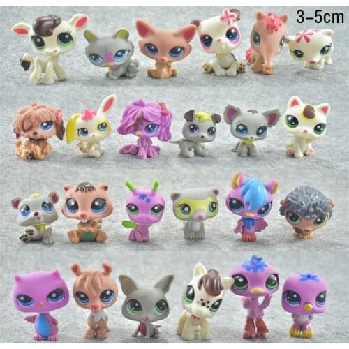 24pcs/set My Mini Little Animal Pet Shop Toy Cartoon Cute Dolls Action Figures Cat Dog Horse Collection Decor Gift For Kids Xmas