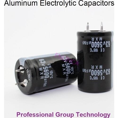 12pcs R300 Good quality 63v5600uf Radial DIP Aluminum Electrolytic Capacitors 63v 5600uf Tolerance 20% size 25x40MM 20