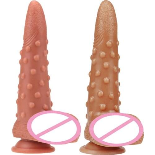 Big Realistic Soft Silicone Monster Spiked Dog Dildo Anal Pussy Plug With suction cup Fake Penis Sex Toys For Man Women Lesbian