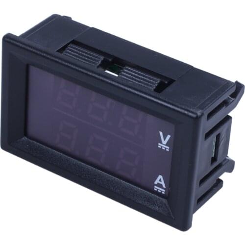 DC0-100V 10A LED DC Dual Display Digital Voltage Current Meter Head with Fine Tuning