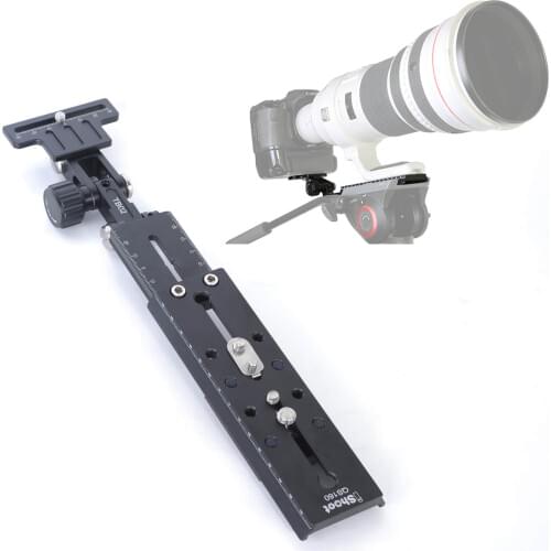 Long Lens Support and Quick Release Plate for Fluid Head Manfrotto 500 700, Sachtler FSB 10/8/6,DV2/8/10SB/12SB,V14/18/ACE XL