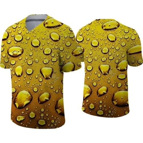3D printed water drop t-shirts Novelty T shirt 3D graphic t-shirt Summer breathable short sleeves Mens clothes Hip-hop tops men