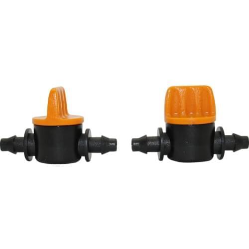5 Pcs 4/7mm Miniature Valves Homebrew Garden Irrigation Switch Coupling Barbed Slotted Water Hose Valve Garden Water Connectors