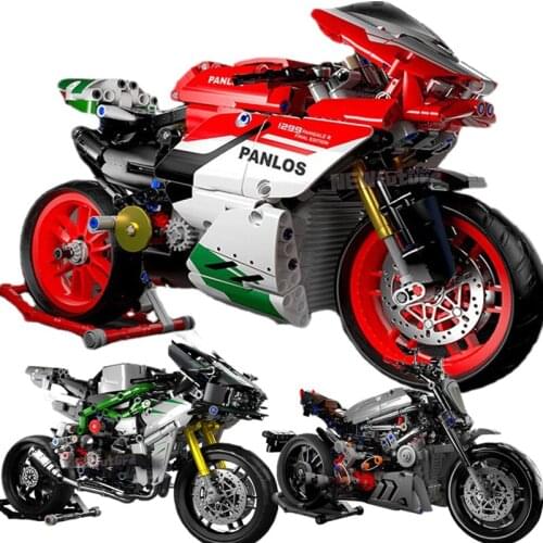 2021 NEW Diy Serise Motorcycle Motor Buggy Motorbike Supercar Speed Race MOC Car Sport Building Blocks Bricks Sets Kits Model