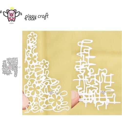 Piggy Craft metal cutting dies cut die mold Irregular flower frame Scrapbook paper craft knife mould blade punch stencils dies