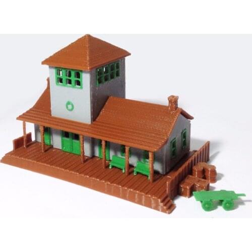 Outland Models Small Train Station / Depot Z Scale 1:220 Train Railway Layout