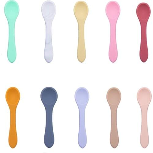 Baby silicone soft spoon set children tableware children baby accessories silicone spoon children products