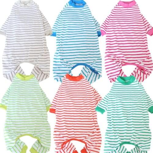 Big dog clothes six-color striped four-legged dog clothes pet four seasons clothing golden shepherd dog clothes