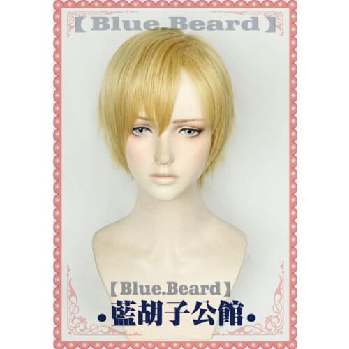 Anime My Hero Academia Neito Monoma Short Linen Blonde Heat Resistant Hair Cosplay Costume Wig + Wig Cap