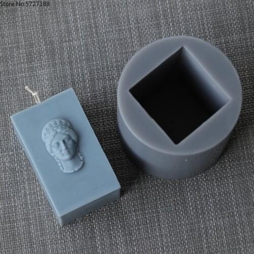 Goddess relief candle silicone mold temple wedding candle plaster concrete silicone mold Greek goddess