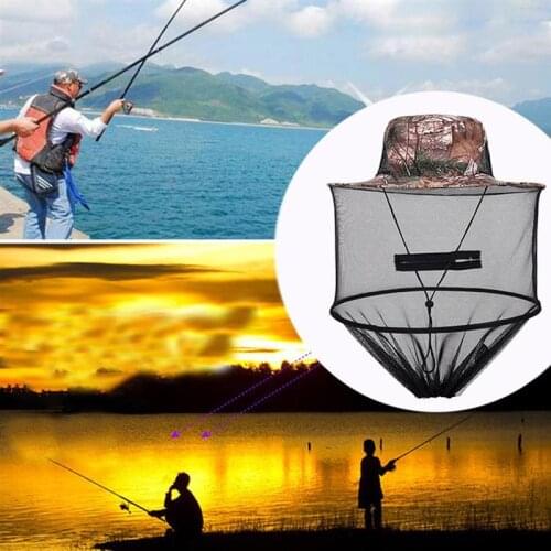 NEW Outdoor Fishing Camping Folding Leisure Ultraviolet-proof Beekeeping Anti-mosquito Net Hats Sun Hat Unisex