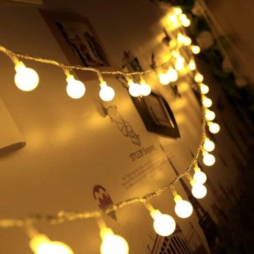 LED Ball String Lights 1.2M 3M Fairy Garland Waterproof for Christmas Tree Wedding Home Indoor Decoration Battery Powered