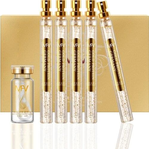 24K Gold Face Serum Active Collagen Silk Thread Face EssenceAnti-Aging Smoothing Firming Moisturizing Hyaluronic Skin Care Set