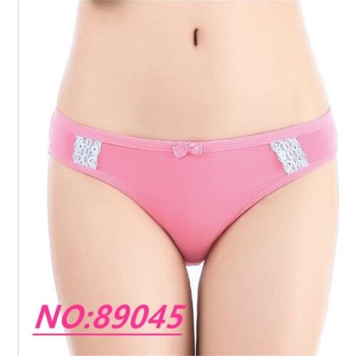 Free Shipping 5Pcs/Lot Womens Trigonometric Cotton Panties Young Girl Panties Womens Dot Print Cotton Lace Briefs 89045