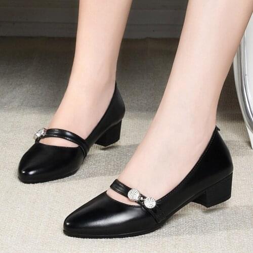 ZZPOHE Plus Size Summer Fashion OL Office Lady Shoes Women Sexy High Heels Dress Shoes woman patent leather Low Heels Shoes