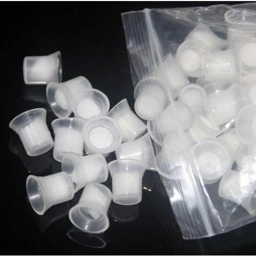 100pcs Plastic Tattoo Ink Cups Classic Tattoo Ink Cups Caps Tatoo Pigment Cup Cap Supply Free shipping