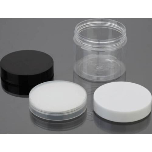 30pcs/Lot 50ML-150ML 200ML 250ML Clear PET Storage Plastic Jars With Plastic Lid 100ML Cosmetic Masque Container Case