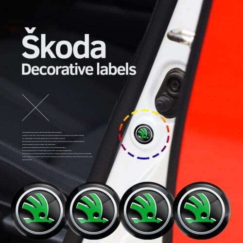 4Pcs PVC Car Styling Door Shock-Absorbing Gasket Sticker For Skoda Octavia Superb Fabia Kamiq Karoq Kodiaq Rapid Scala 2012 2013