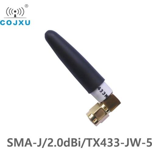 433MHz 2.0dBi Gain SMA-J Interface 50 Ohm Impedance Less than 1.5 SWR COJXU TX433-JW-5 High-Quality Omnidirectional Antenna