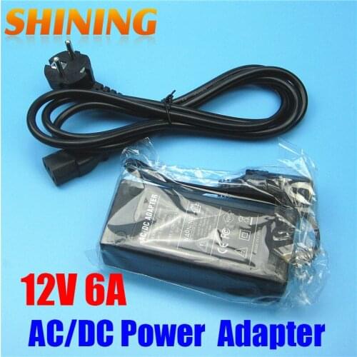 72W AC 100V-240V to DC 12V 6A Car Cigarette Lighter Power Converter Adapter Supply Power Light& Easycarry Car Washer