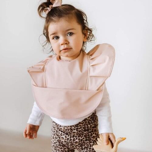 Waterproof Baby Bibs Vintage Flower Feeding Accessory For Girls Boys Nordic Style Snuggle